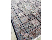 فرش700 شانه طرح کژال زمینه سرمه ای